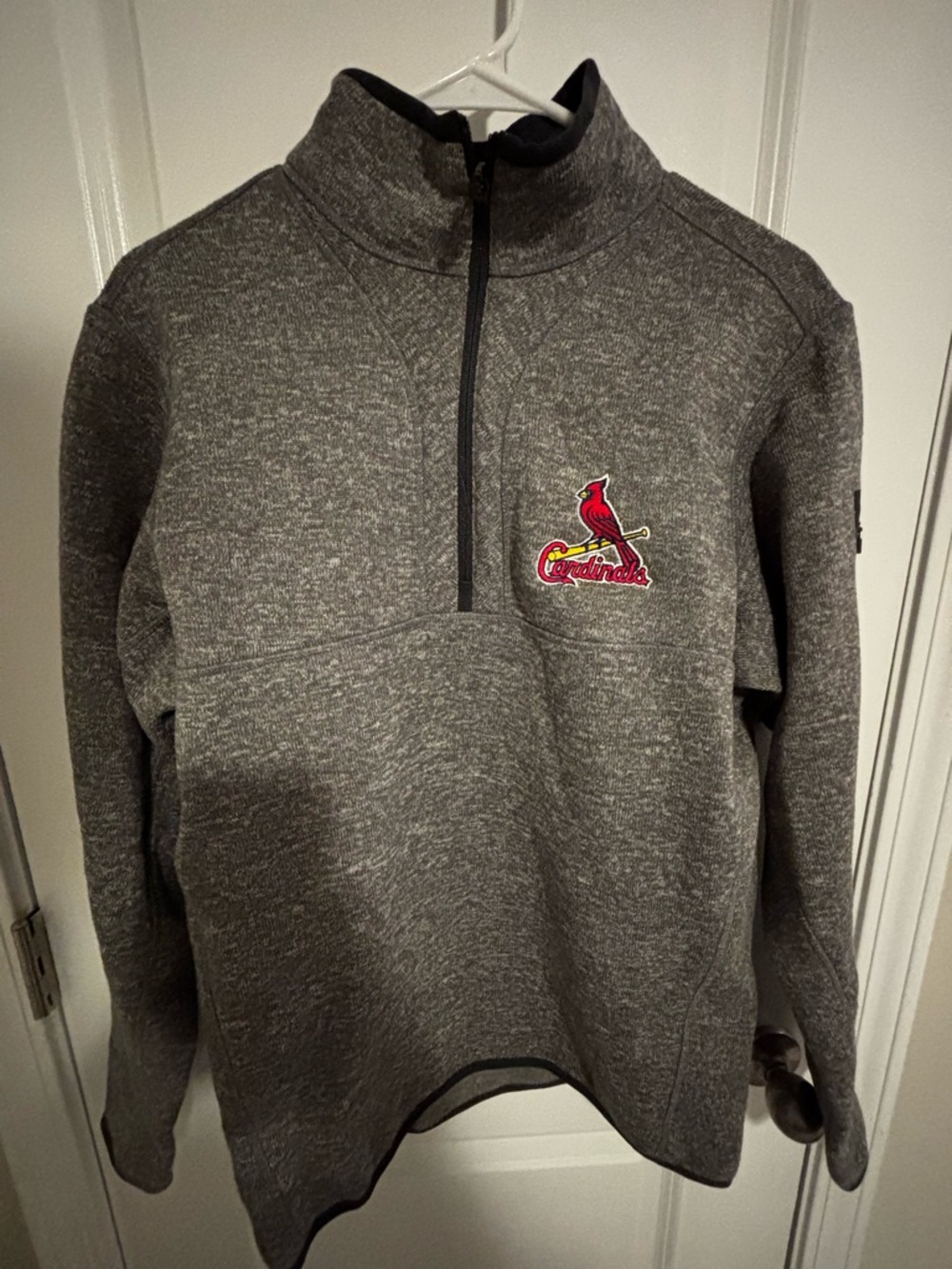 Antigua Men's Gray Quarter-Zip Cardinals Pullover